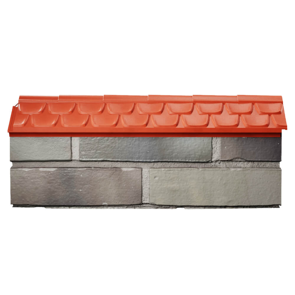 Парапет Zking Эльбрус Красный с посадкой на 0.5 кирпича (130мм) в Валдае фото