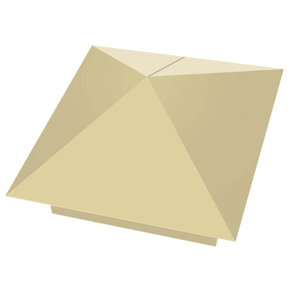 Колпак металлический 400х400мм RAL1014 Бежевый заборный Валдай фото