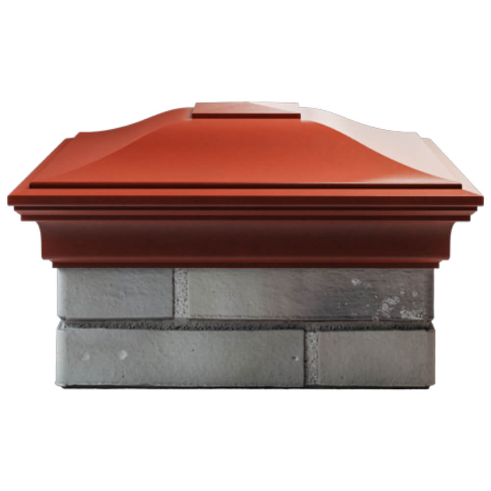Колпак Zking Монблан Красный на столб 1.5х1.5 кирпича (385х385мм) Валдай фото