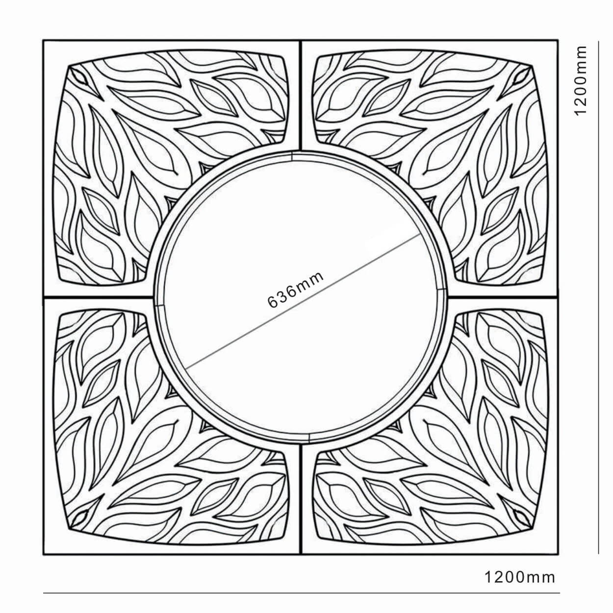 Приствольная решетка для дерева ZKING CRUST 1.2х1.2м Черная в Валдае фото