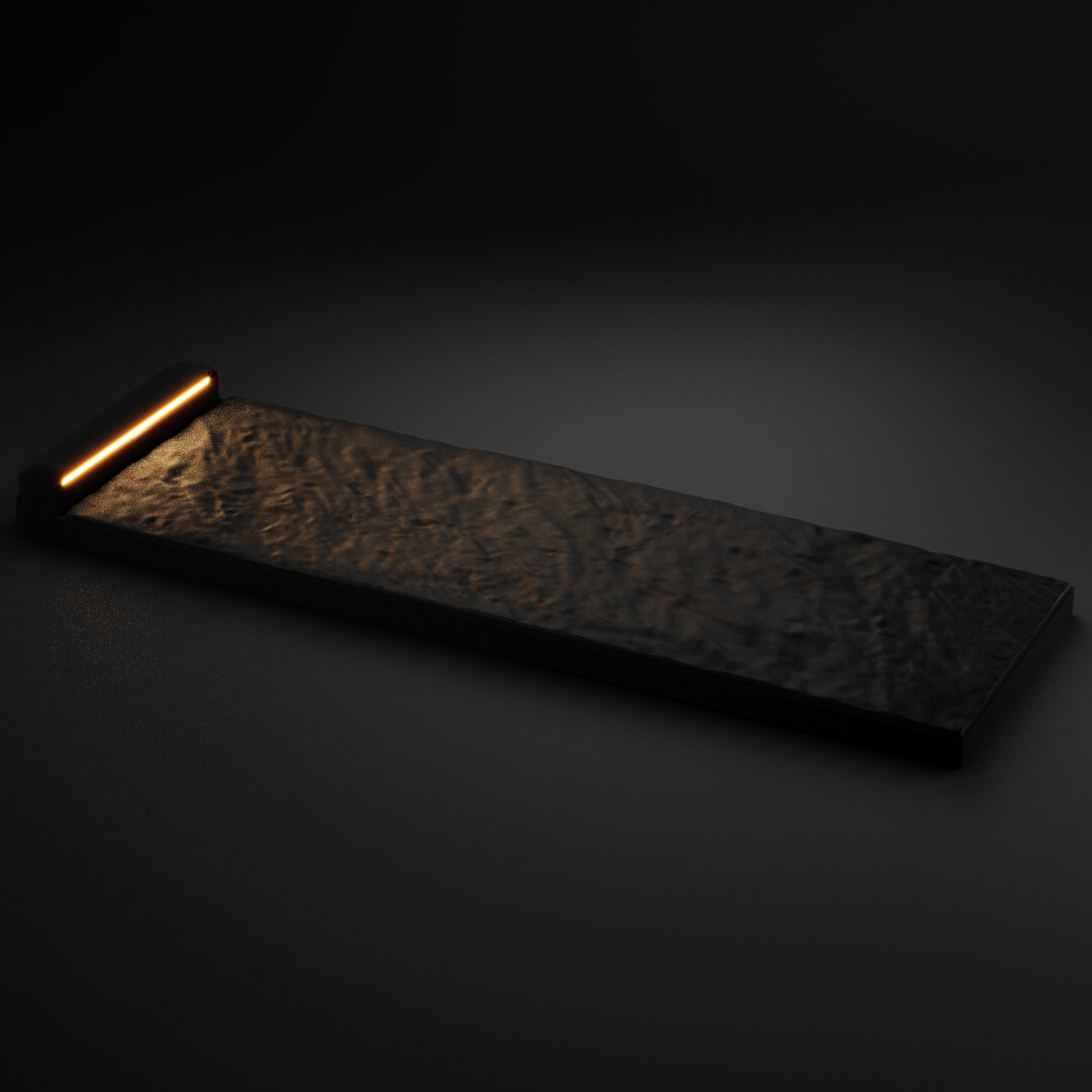 LED Светильник для шаговой плиты STONE Черный Сланец 330х75х98мм в Валдае фото