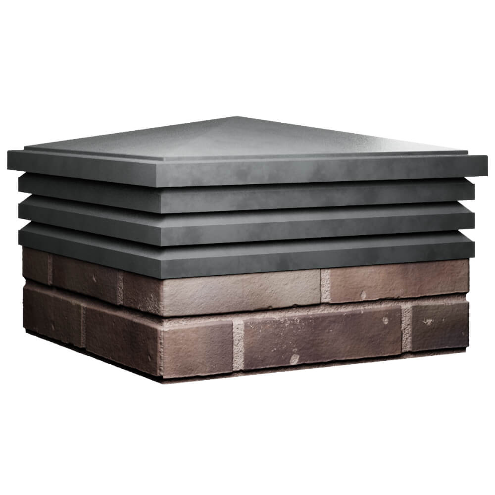 Колпак Zking Бона ХайТек Серый на столб 2х2 кирпича (513х513мм) в Валдае фото