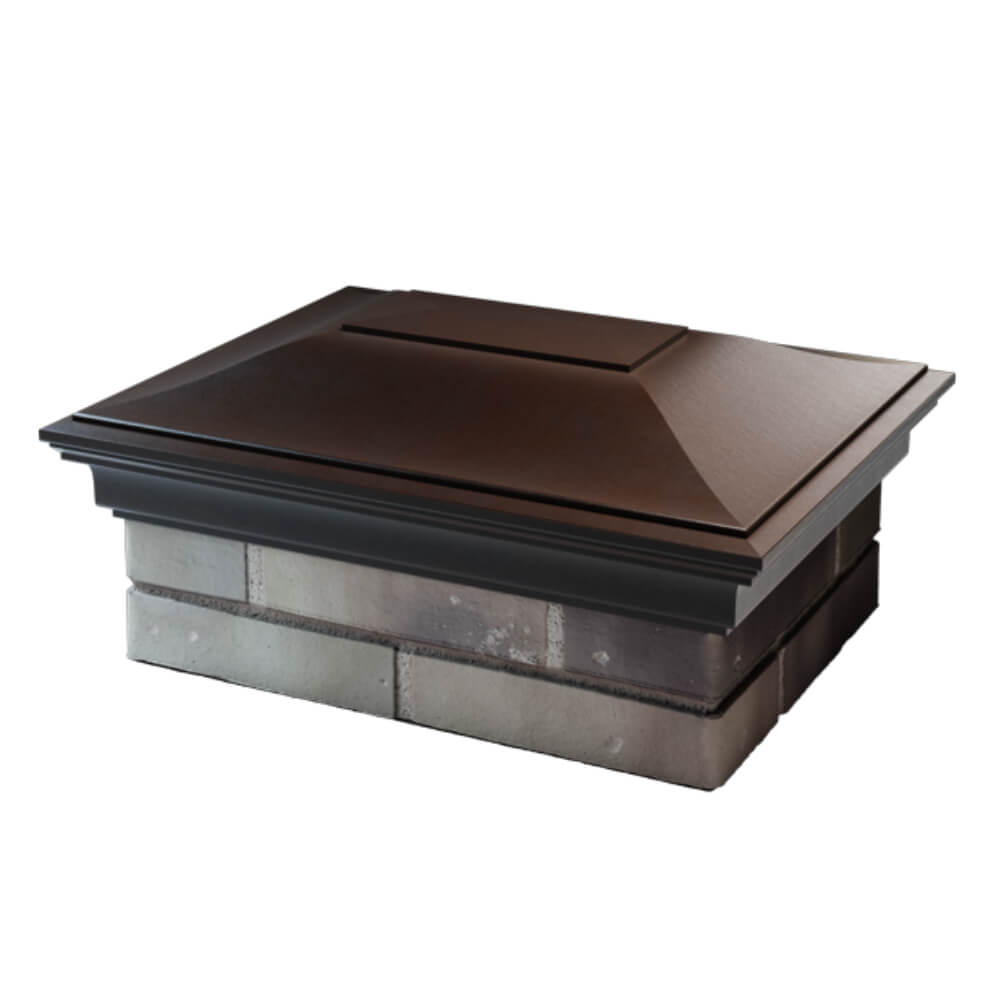 Колпак Zking Монблан Коричневый на столб 2х1.5 кирпича (515х385мм) в Валдае фото