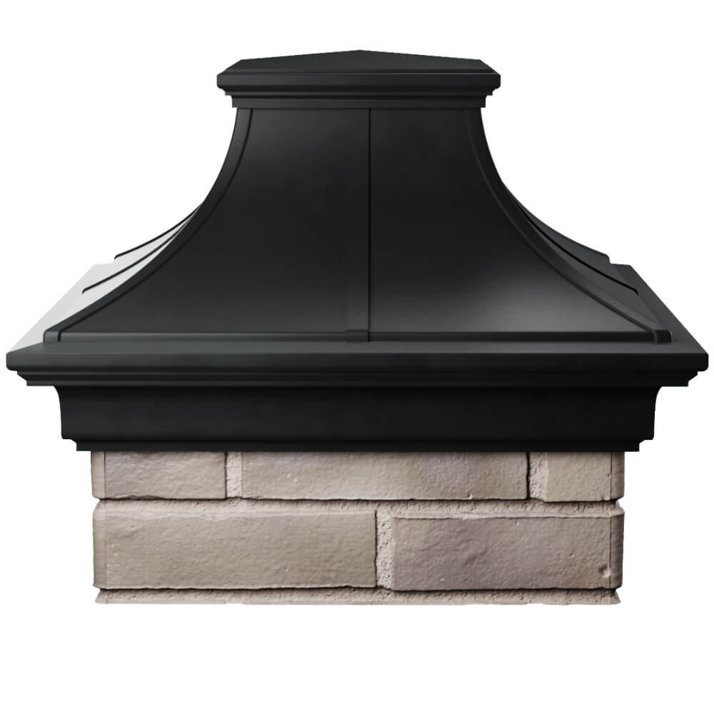 Колпак Zking Монблан Премиум Черный на столб 1.5х1.5 кирпича (385х385мм) Валдай фото