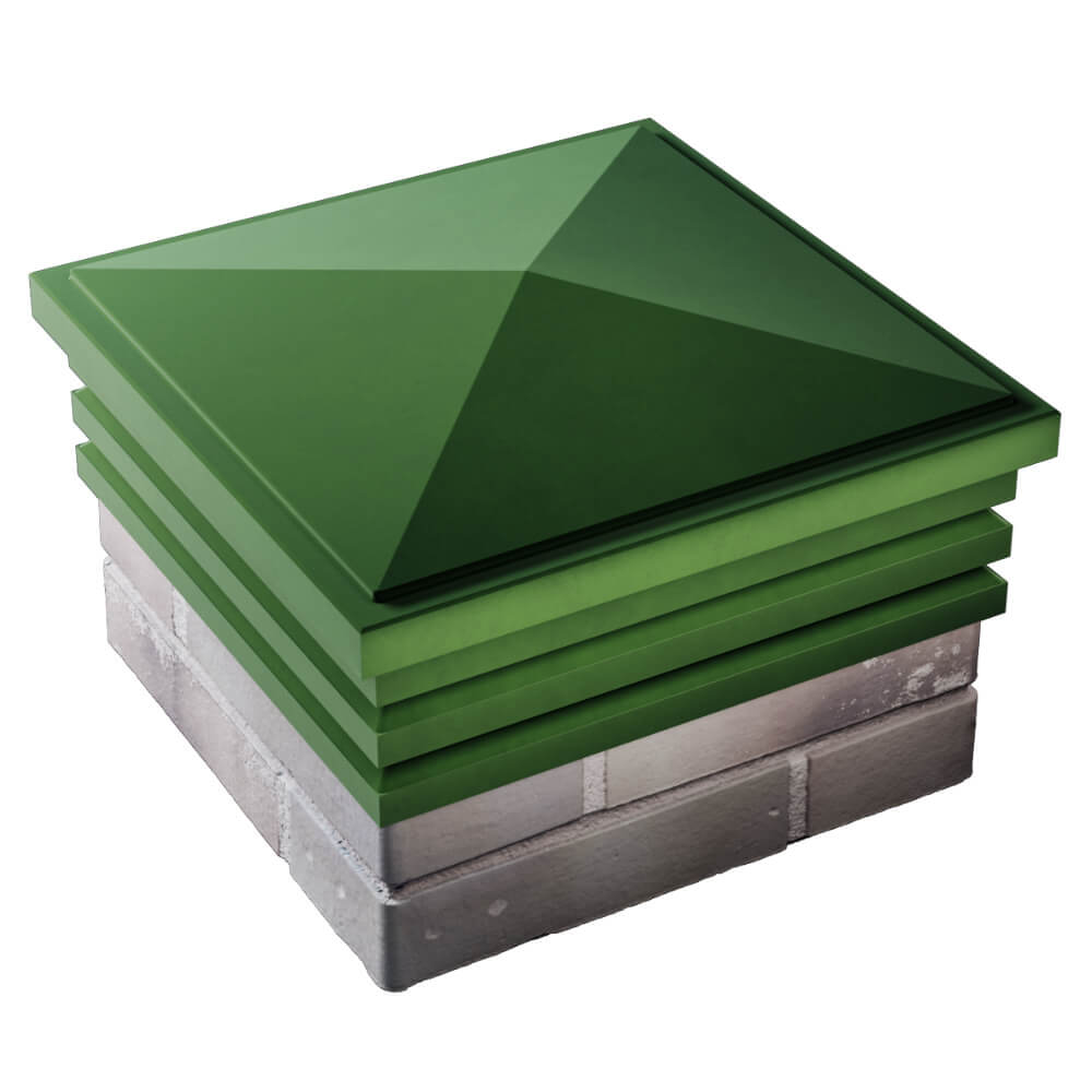 Колпак Zking Бона ХайТек Зеленый на столб 1.5х1.5 кирпича (385х385мм) в Валдае фото