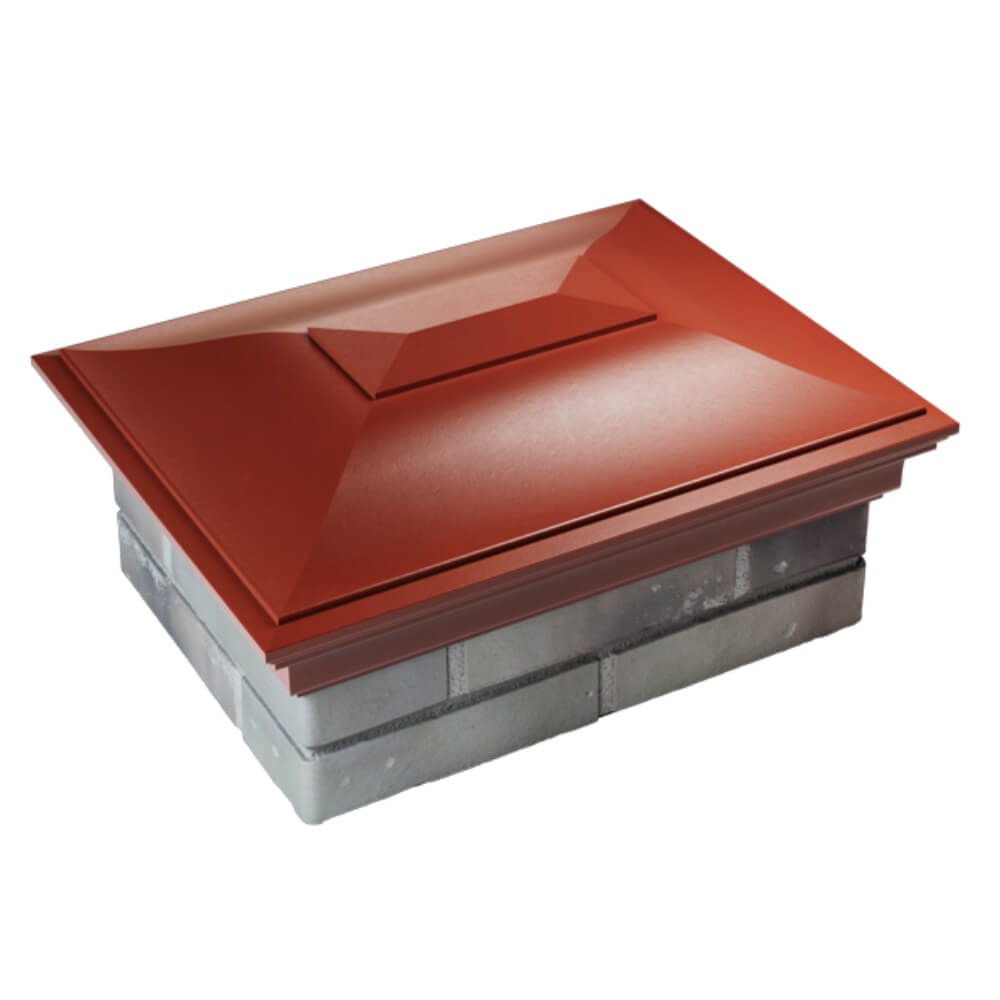 Колпак Zking Монблан Красный на столб 2х1.5 кирпича (515х385мм) Валдай фото