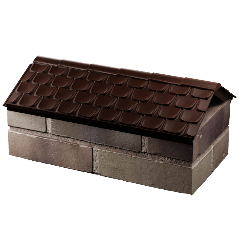 Парапет Zking Эльбрус Коричневый с посадкой на 1 кирпич (255мм) в Валдае фото