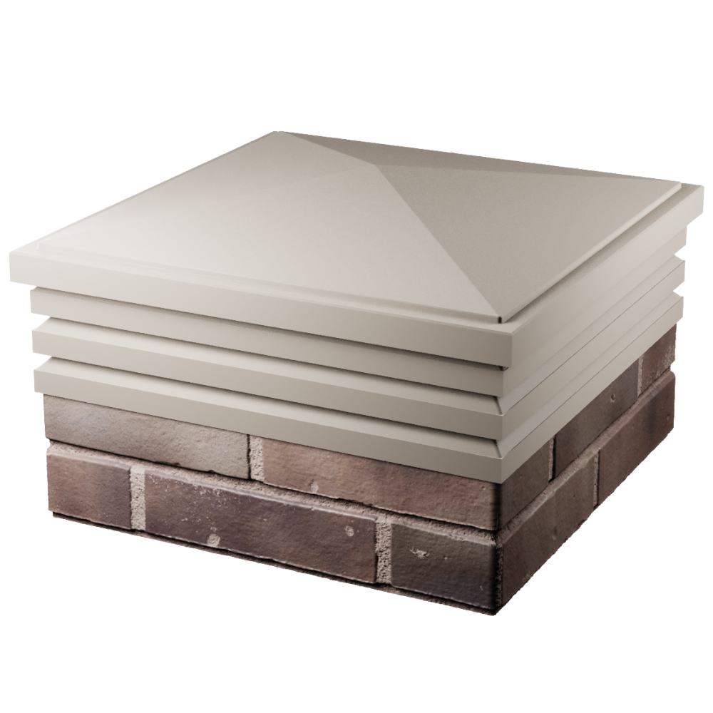 Колпак Zking Бона ХайТек Бежевый на столб 2х2 кирпича (513х513мм) в Валдае фото