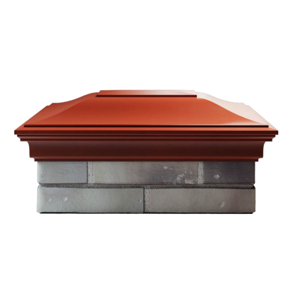 Колпак Zking Монблан Красный на столб 2х1.5 кирпича (515х385мм) в Валдае фото