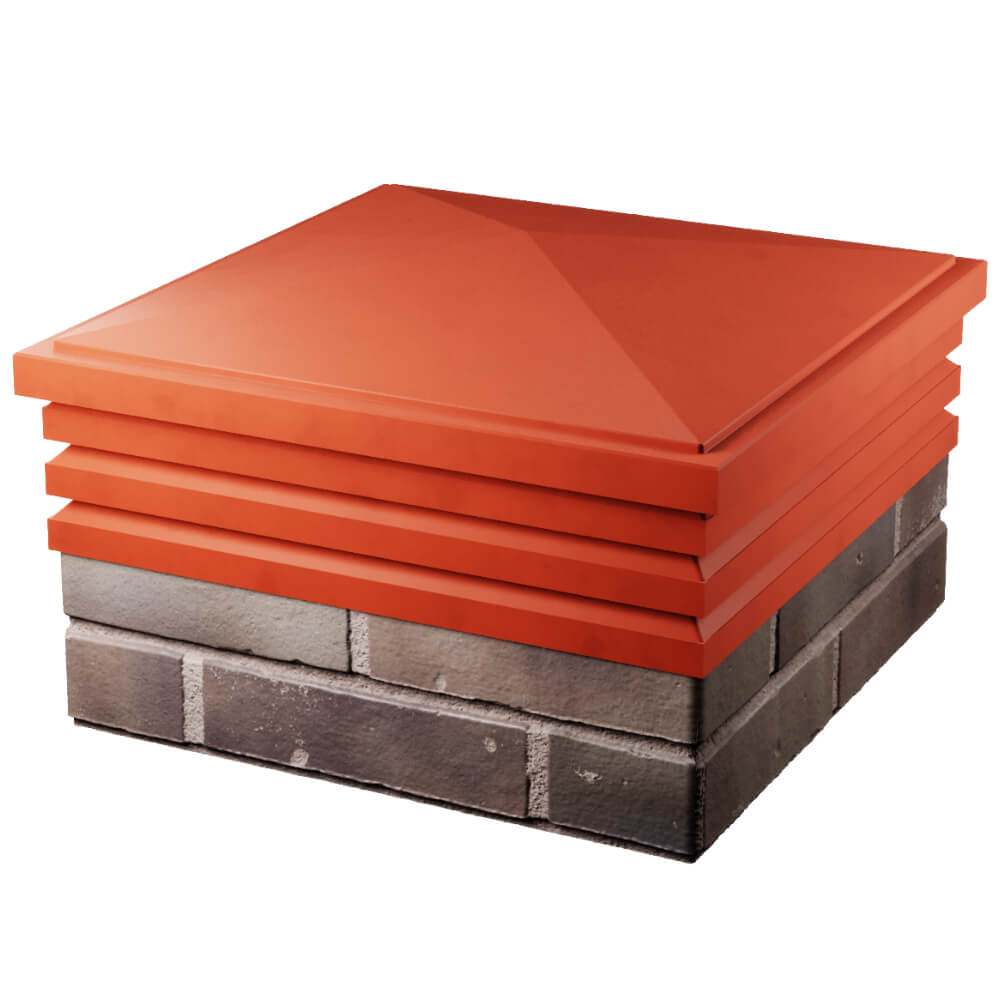 Колпак Zking Бона ХайТек Красный на столб 2х2 кирпича (513х513мм) в Валдае фото