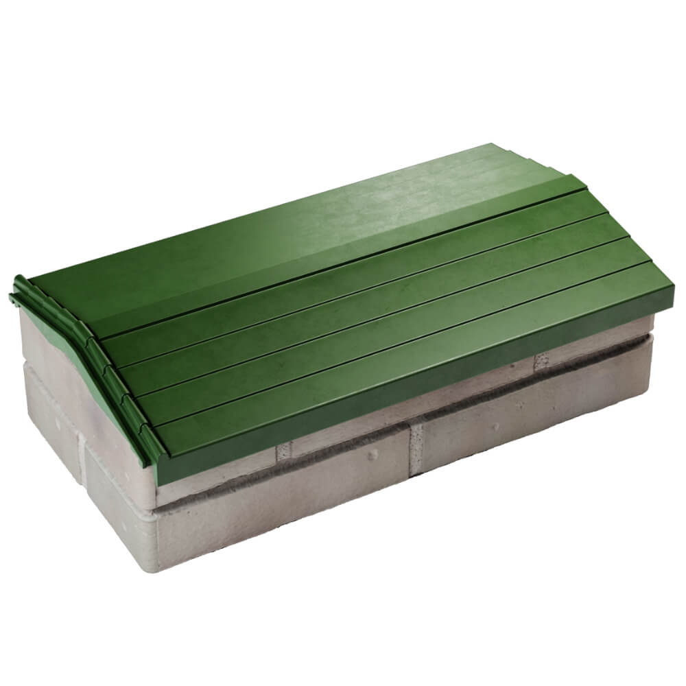 Парапет Zking Бона ХайТек Зеленый с посадкой на 1 кирпич (200/225/255мм) в Валдае фото