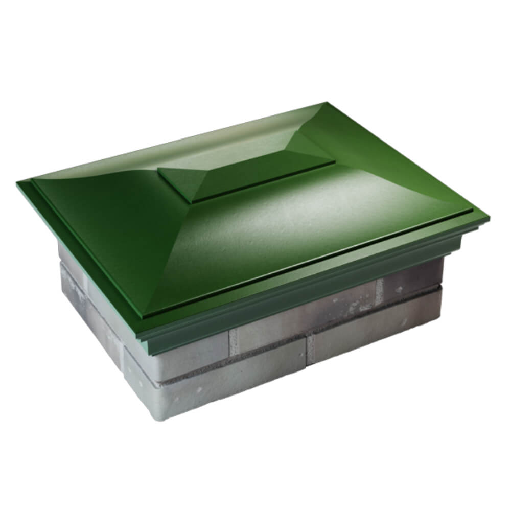 Колпак Zking Монблан Зеленый на столб 2х1.5 кирпича (515х385мм) Валдай фото