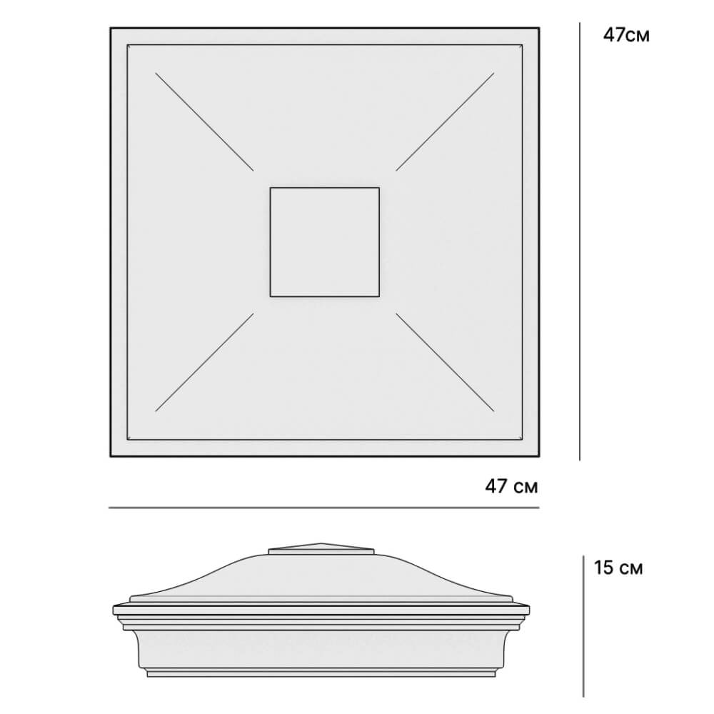 Колпак Zking Монблан Красный на столб 1.5х1.5 кирпича (385х385мм) в Валдае фото