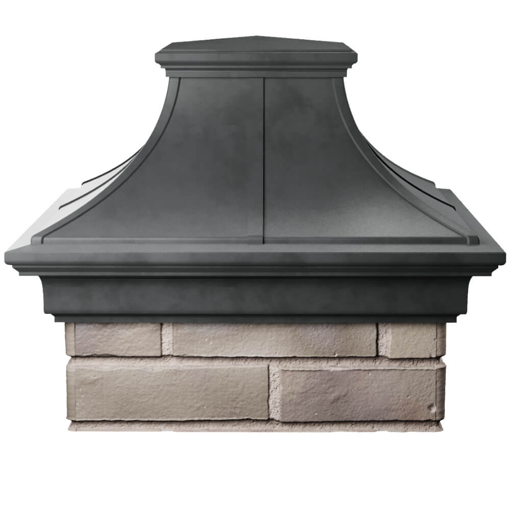 Колпак Zking Монблан Премиум Серый на столб 1.5х1.5 кирпича (385х385мм) Валдай фото