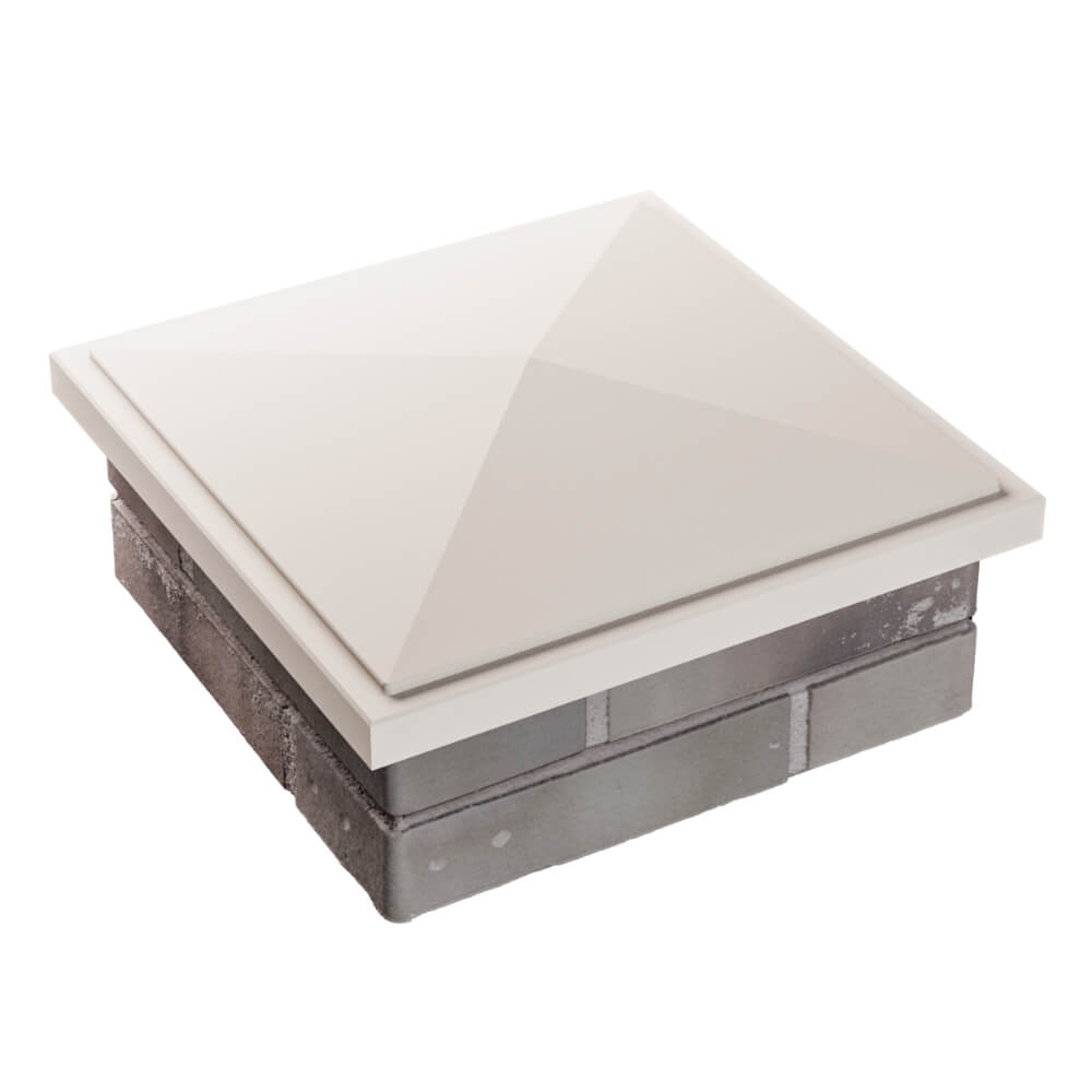 Колпак Zking БонаМоно Бежевый на столб 1.5х1.5 кирпича (385х385, 400х400мм) в Валдае фото