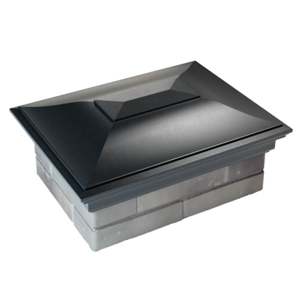 Колпак Zking Монблан Черный на столб 2х1.5 кирпича (515х385мм) Валдай фото