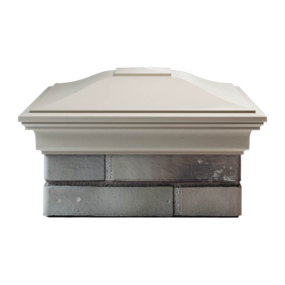 Колпак Zking Монблан Бежевый на столб 1.5х1.5 еврокирпича 0.7НФ (355х355мм) Валдай фото