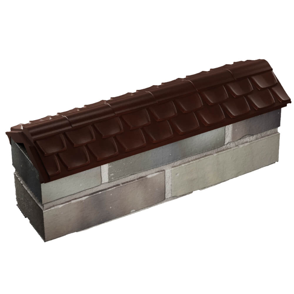 Парапет Zking Эльбрус Коричневый с посадкой на 0.5 кирпича (130мм) в Валдае фото