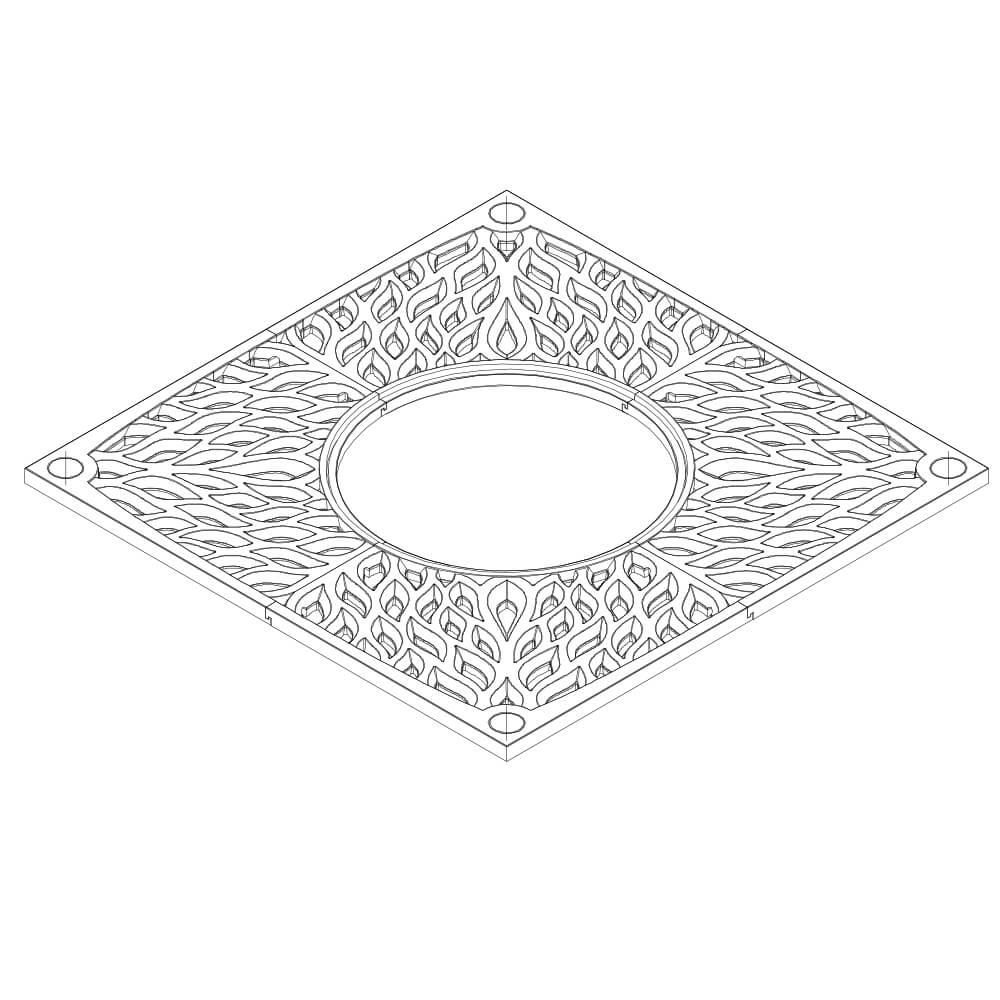 Приствольная решетка для дерева ZKING CRUST 2х2м Черная в Валдае фото