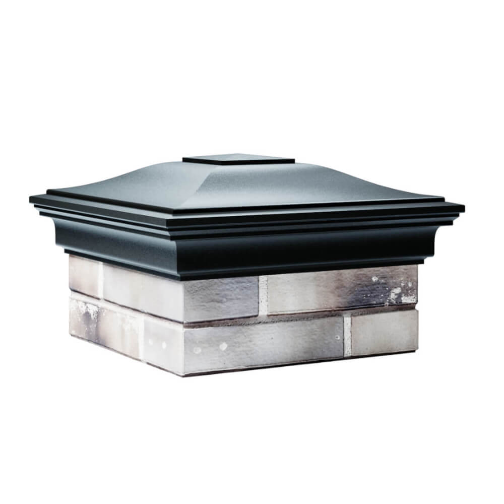 Колпак Zking Монблан Черный на столб 1.5х1.5 еврокирпича 0.7НФ (355х355мм) в Валдае фото