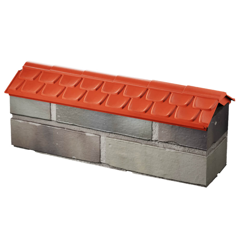 Парапет Zking Эльбрус Красный с посадкой на 0.5 кирпича (130мм) в Валдае фото