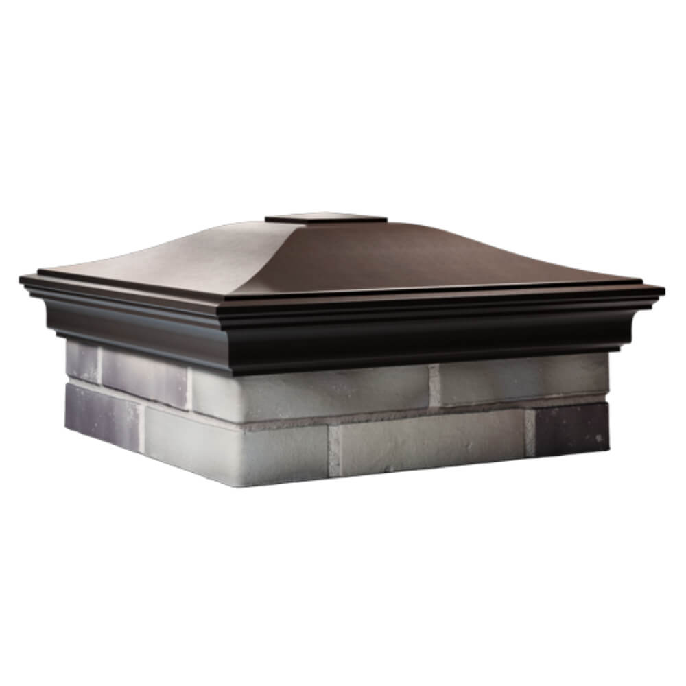 Колпак Zking Монблан Коричневый на столб 2х2 кирпича (515х515мм) в Валдае фото