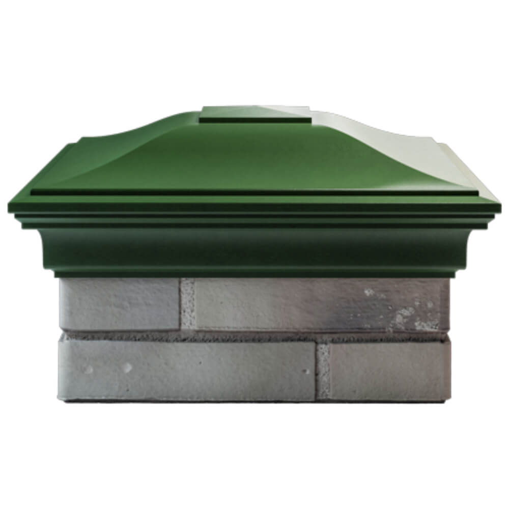 Колпак Zking Монблан Зеленый на столб 1.5х1.5 кирпича (385х385мм) Валдай фото