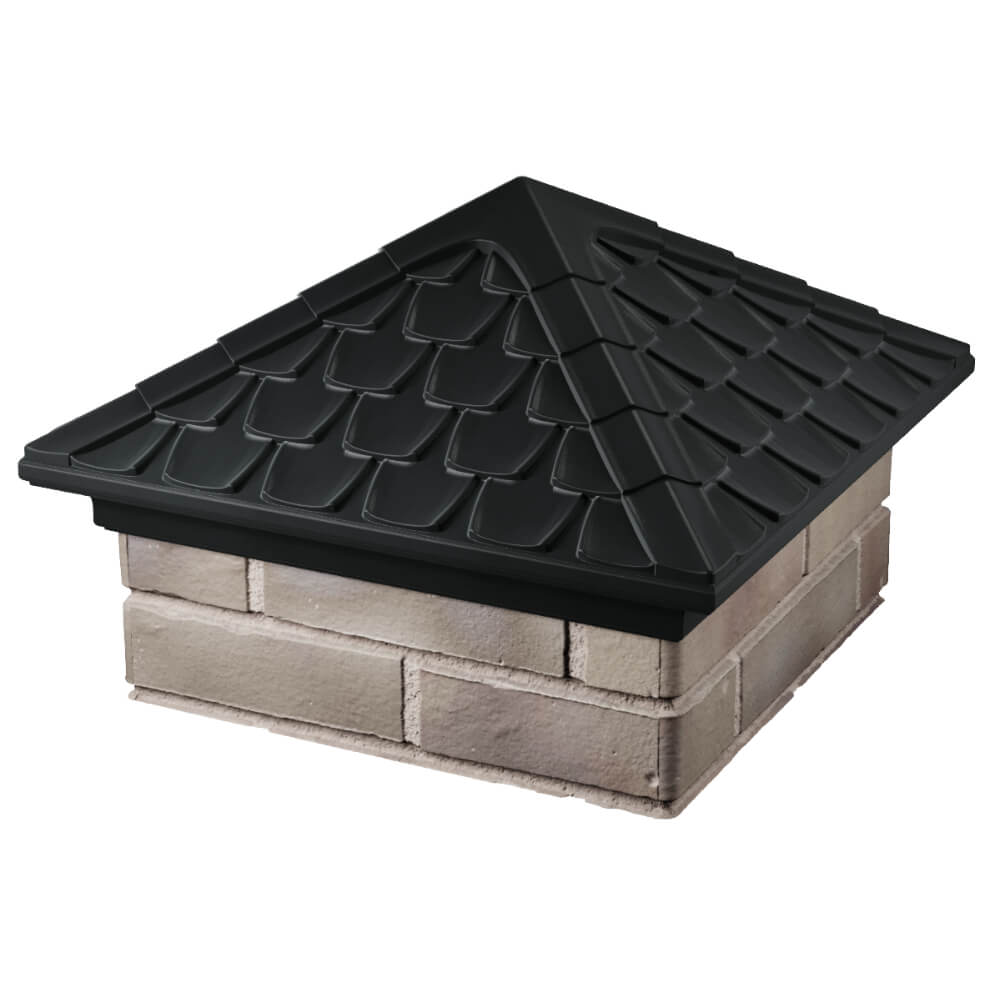 Колпак Zking Эльбрус Черный на столб 1.5х1.5 кирпича (385х385мм) в Валдае фото