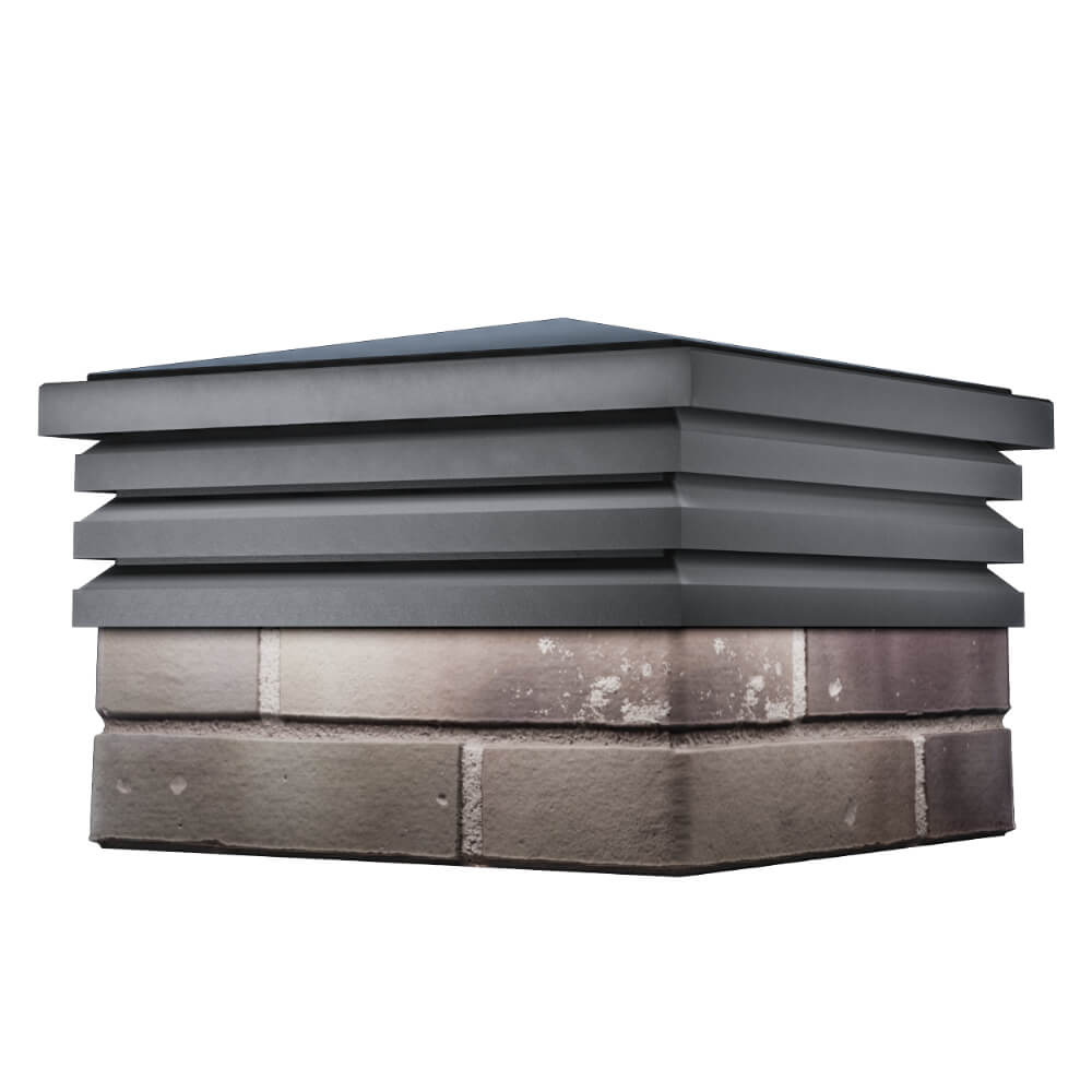 Колпак Zking Бона ХайТек Серый на столб 1.5х1.5 кирпича (385х385мм) в Валдае фото