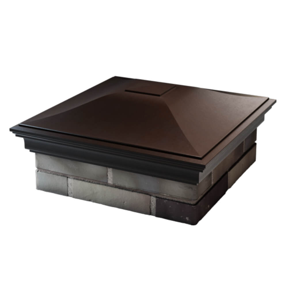 Колпак Zking Монблан Коричневый на столб 2х2 кирпича (515х515мм) в Валдае фото