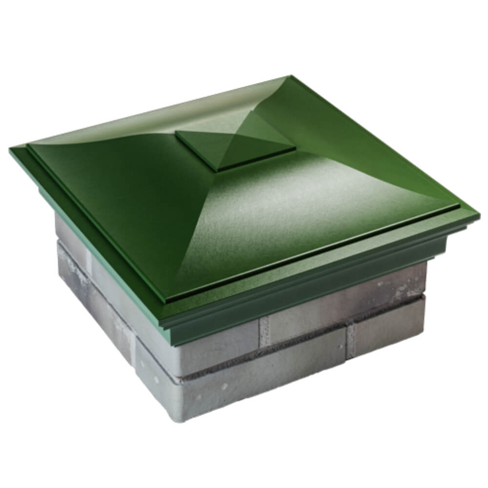 Колпак Zking Монблан Зеленый на столб 1.5х1.5 кирпича (385х385мм) в Валдае фото
