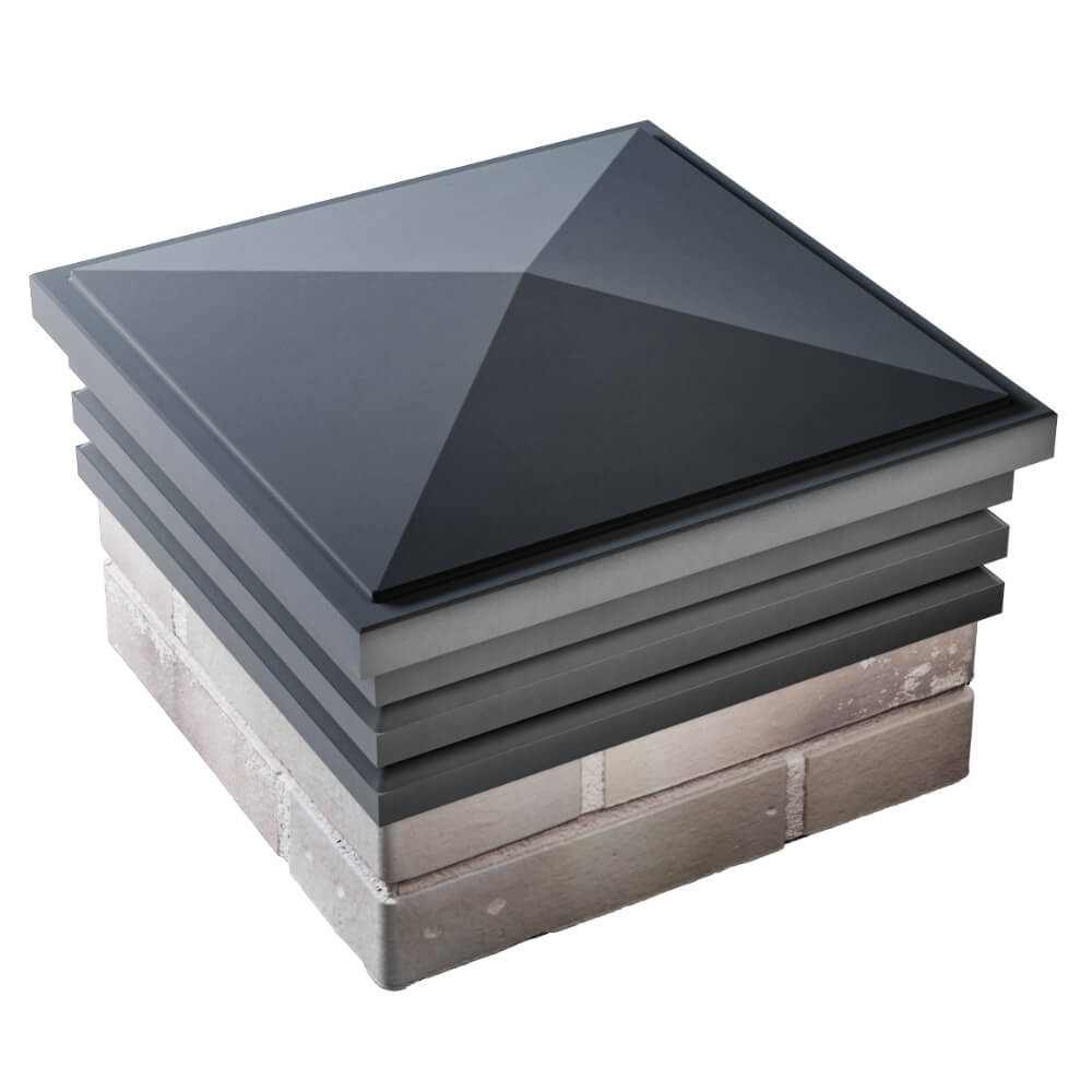 Колпак Zking Бона ХайТек Серый на столб 1.5х1.5 кирпича (385х385мм) в Валдае фото