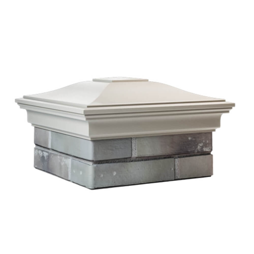 Колпак Zking Монблан Бежевый на столб 1.5х1.5 еврокирпича 0.7НФ (355х355мм) в Валдае фото