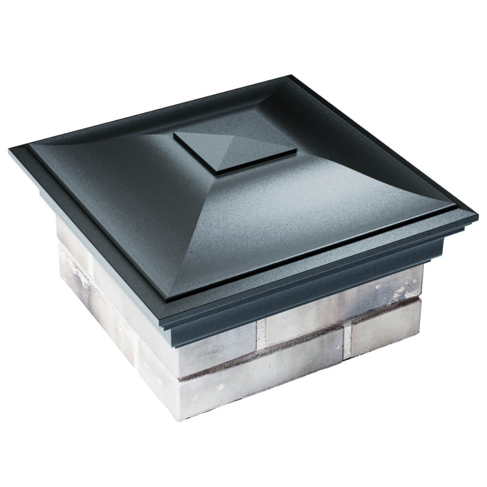 Колпак Zking Монблан Черный на столб 1.5х1.5 кирпича (385х385мм) в Валдае фото