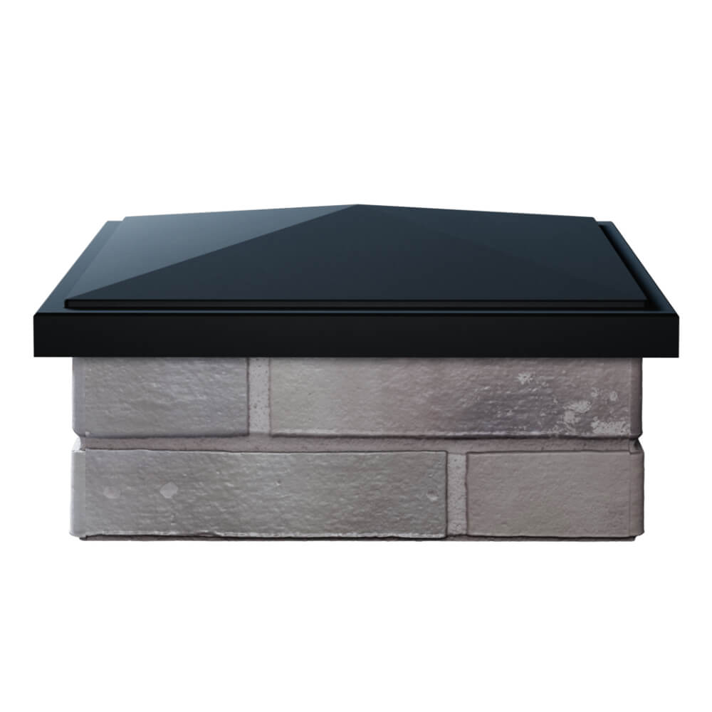 Колпак Zking БонаМоно Черный на столб 1.5х1.5 кирпича (385х385, 400х400мм) Валдай фото