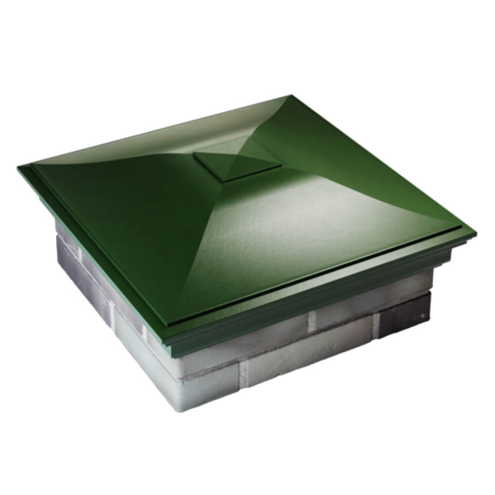 Колпак Zking Монблан Зеленый на столб 2х2 кирпича (515х515мм) Валдай фото