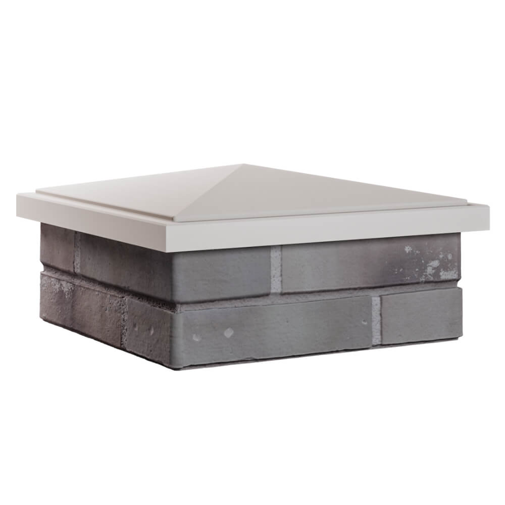 Колпак Zking БонаМоно Бежевый на столб 1.5х1.5 кирпича (385х385, 400х400мм) в Валдае фото