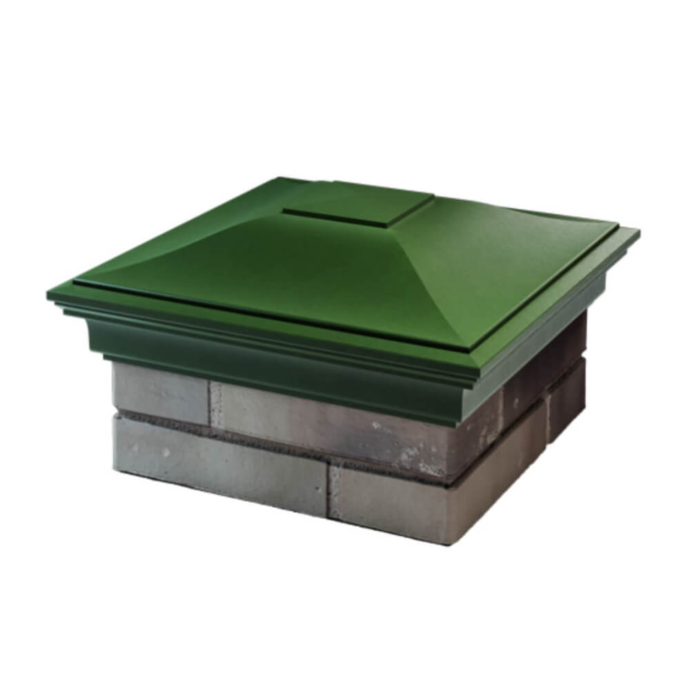 Колпак Zking Монблан Зеленый на столб 1.5х1.5 еврокирпича 0.7НФ (355х355мм) в Валдае фото