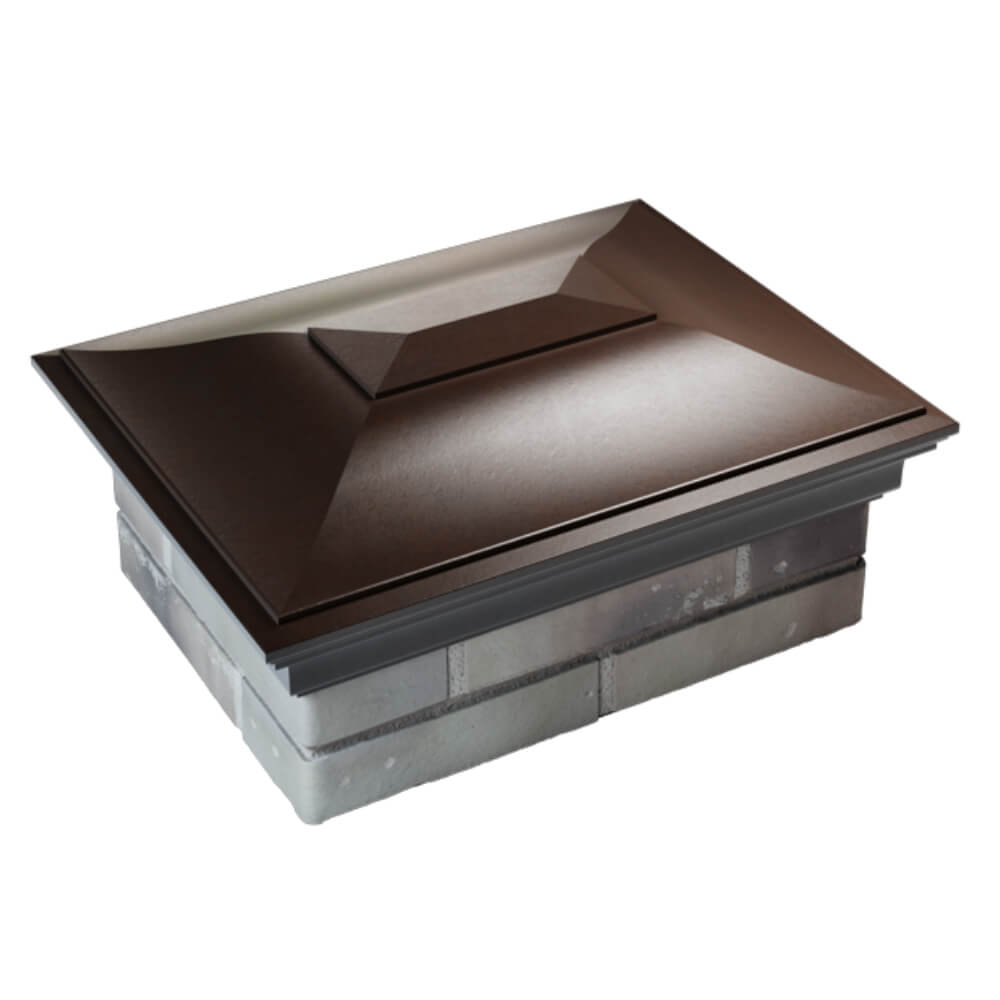 Колпак Zking Монблан Коричневый на столб 2х1.5 кирпича (515х385мм) Валдай фото