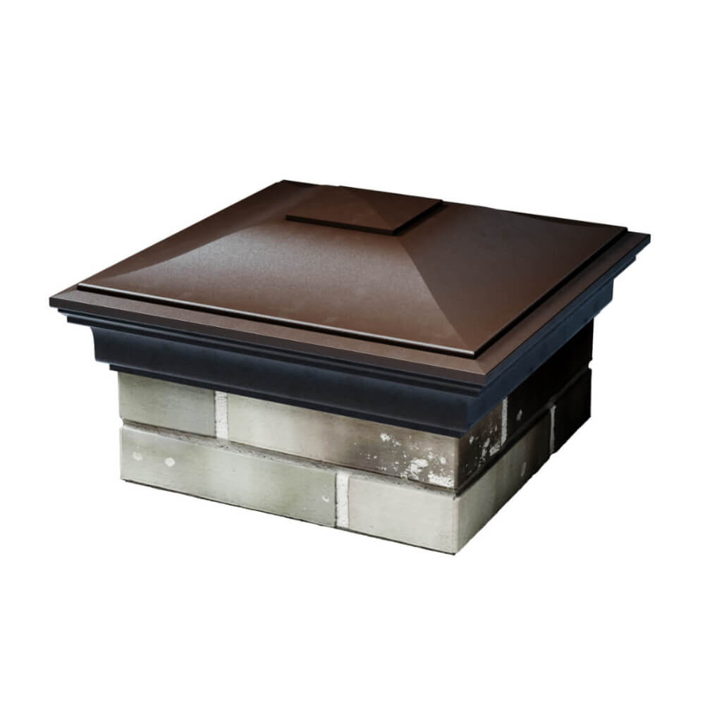 Колпак Zking Монблан Коричневый на столб 1.5х1.5 еврокирпича 0.7НФ (355х355мм) в Валдае фото