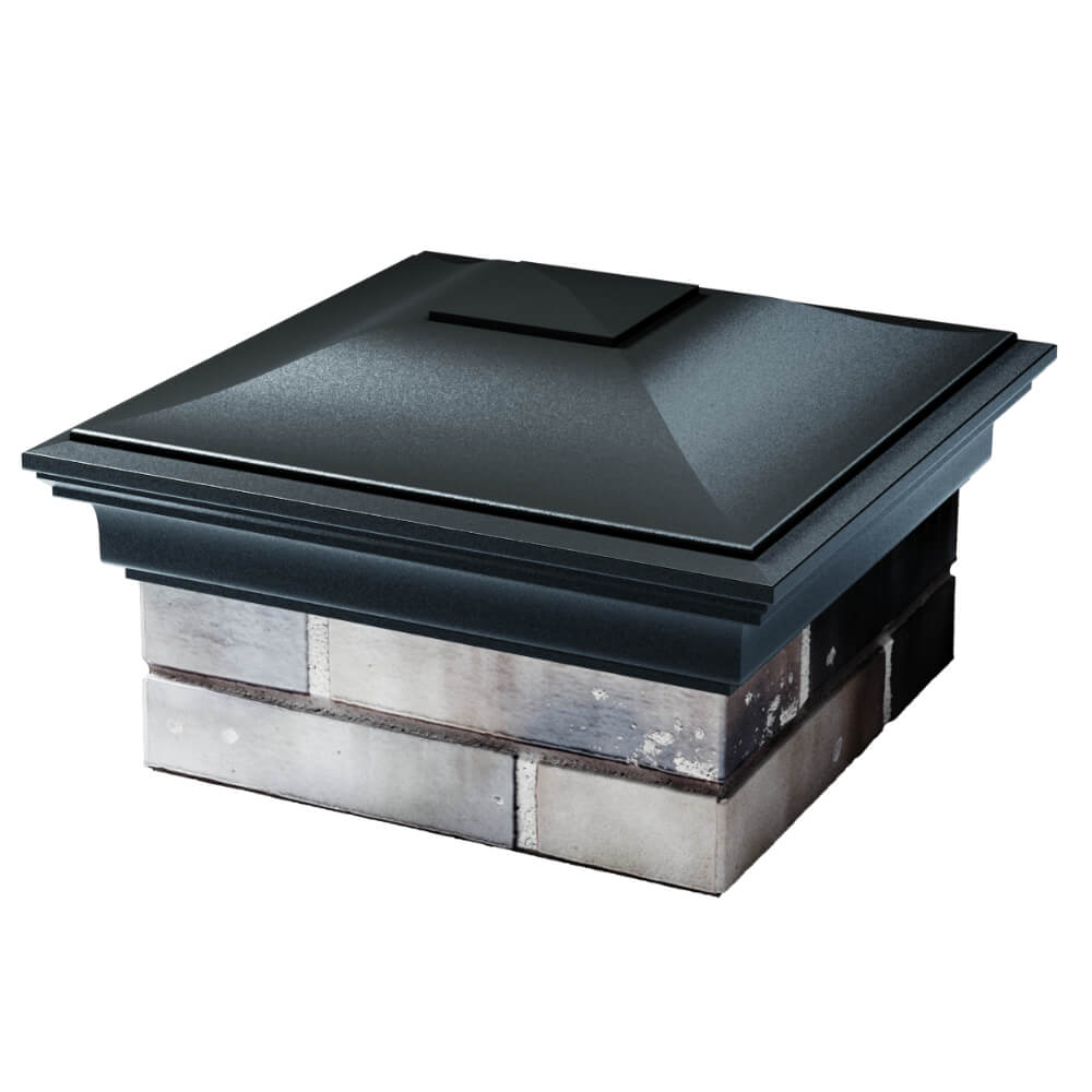 Колпак Zking Монблан Черный на столб 1.5х1.5 кирпича (385х385мм) в Валдае фото