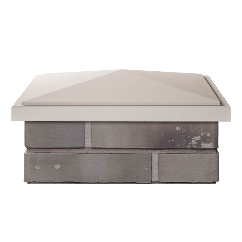 Колпак Zking БонаМоно Бежевый на столб 1.5х1.5 кирпича (385х385, 400х400мм) Валдай фото