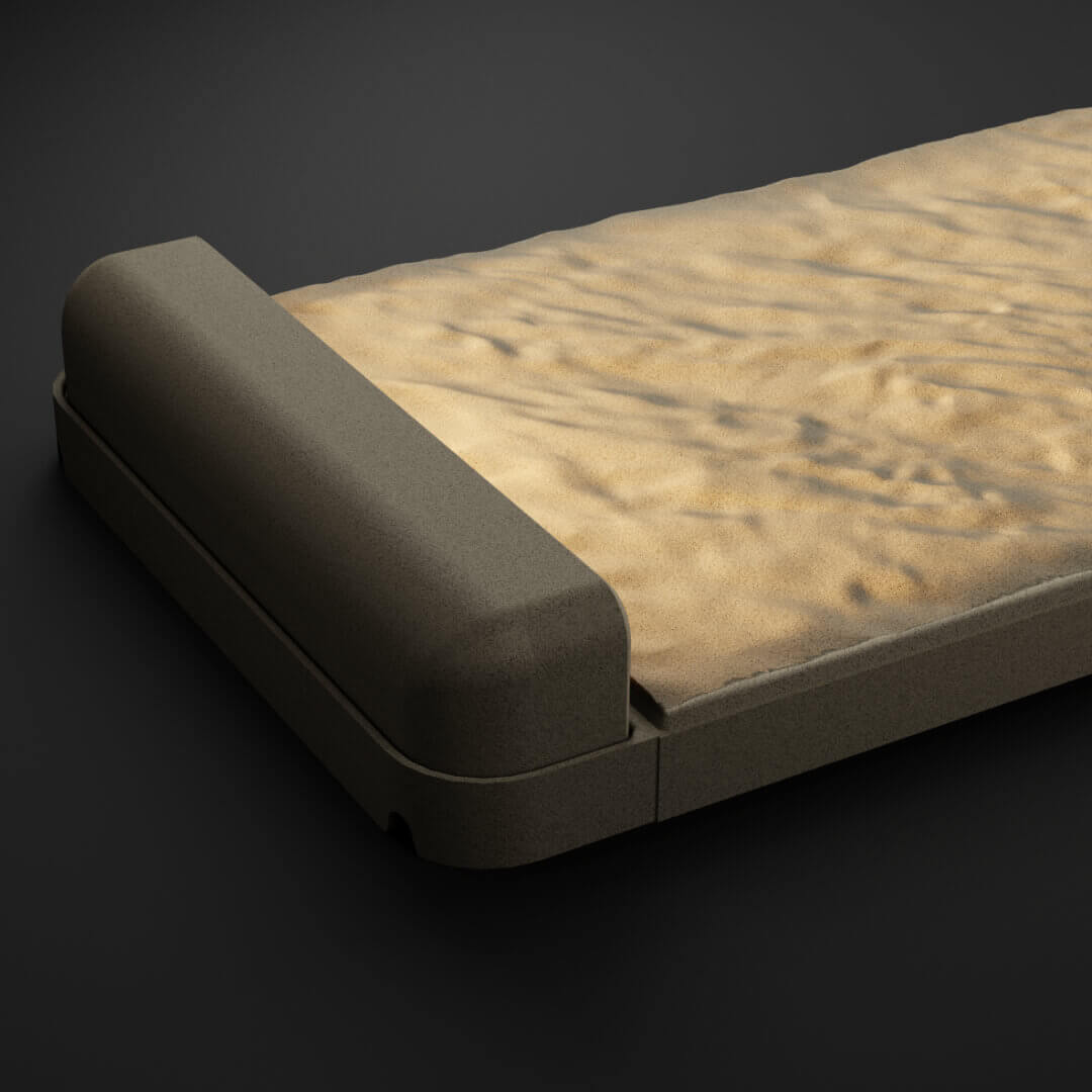 LED Светильник для шаговой плиты STONE Светлая Галька 330х75х98мм в Валдае фото