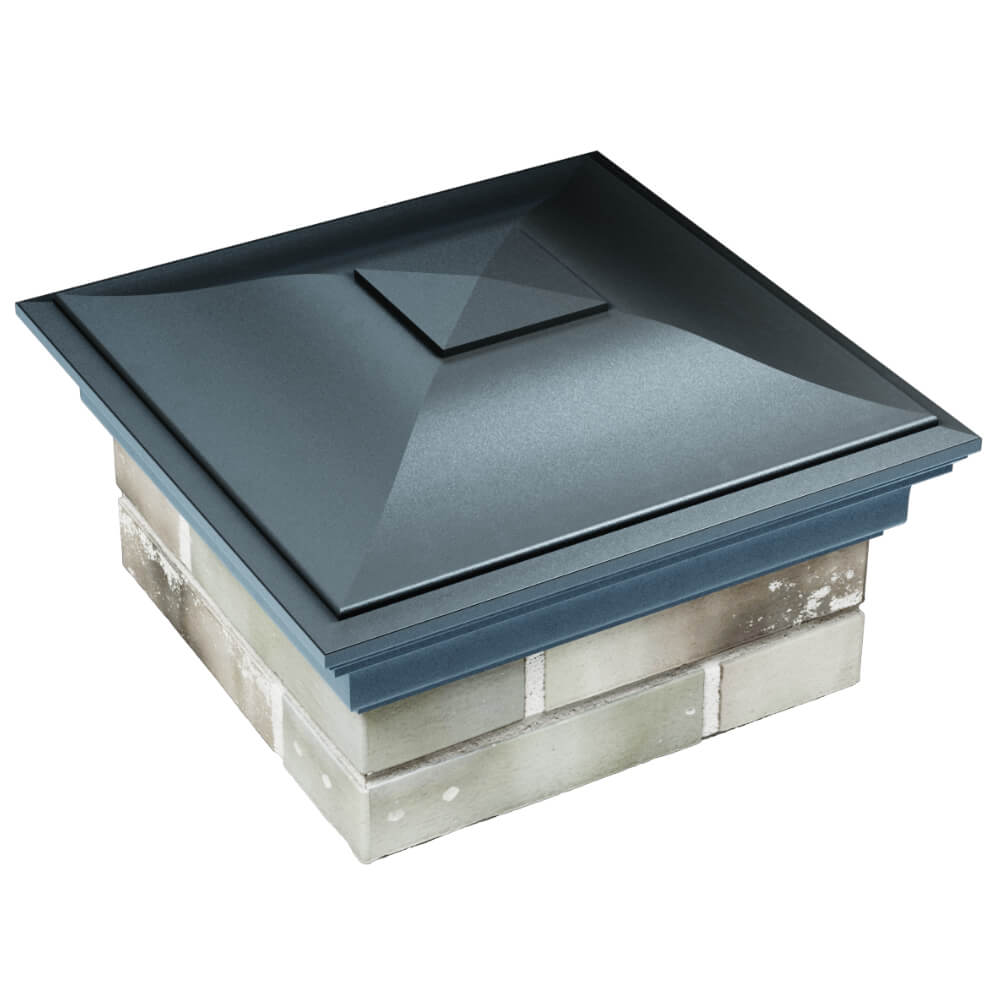 Колпак Zking Монблан Серый на столб 1.5х1.5 кирпича (385х385мм) в Валдае фото