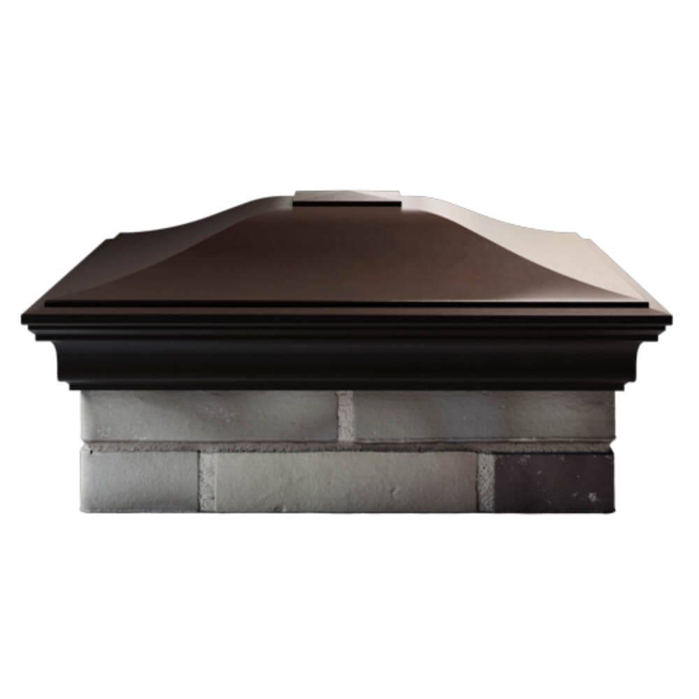 Колпак Zking Монблан Коричневый на столб 2х2 кирпича (515х515мм) в Валдае фото