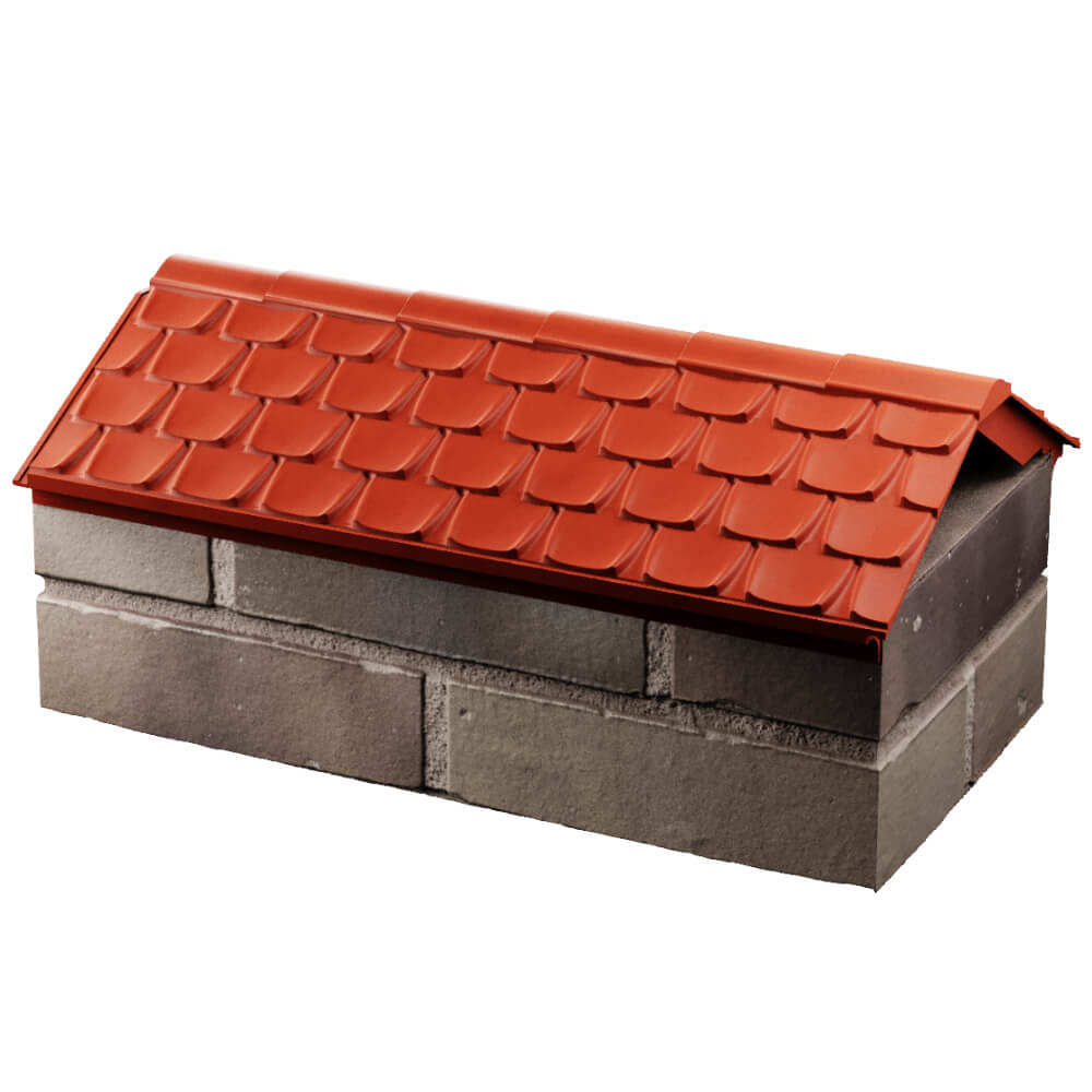 Парапет Zking Эльбрус Красный с посадкой на 1 кирпич (255мм) в Валдае фото