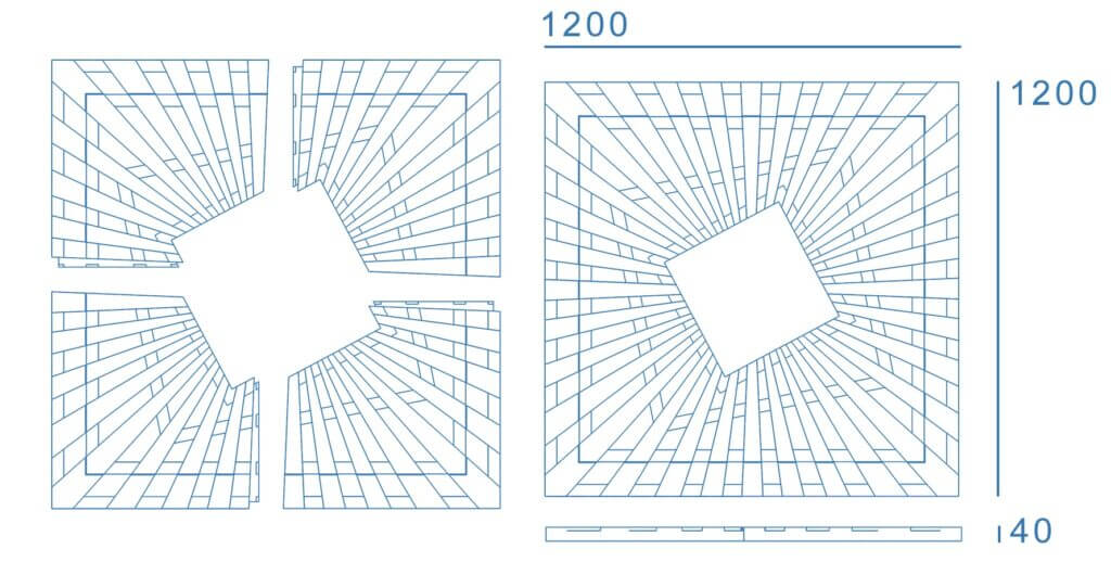 Приствольная решетка для дерева ZKING ATMOSPHERE 1.2х1.2м Зеленая в Валдае фото