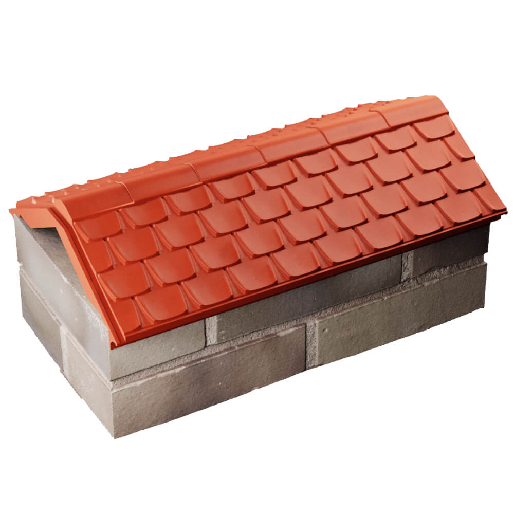 Парапет Zking Эльбрус Красный с посадкой на 1 кирпич (255мм) в Валдае фото