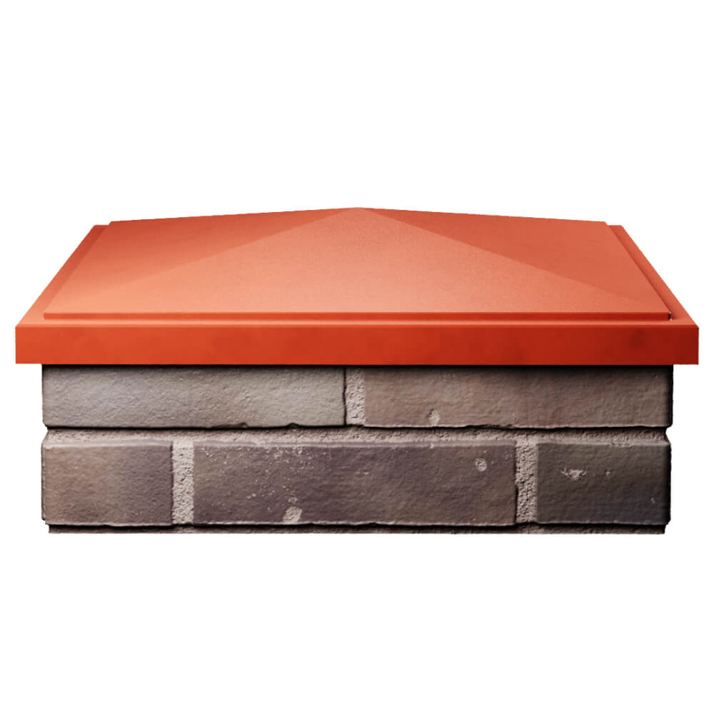 Колпак Zking БонаМоно Красный на столб 2х2 кирпича (515х515, 530х530мм) Валдай фото