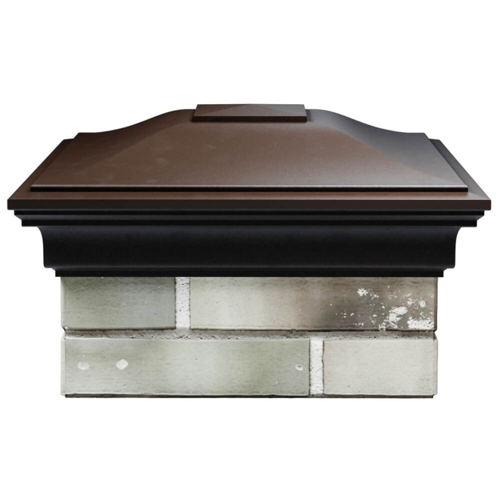 Колпак Zking Монблан Коричневый на столб 1.5х1.5 кирпича (385х385мм) Валдай фото